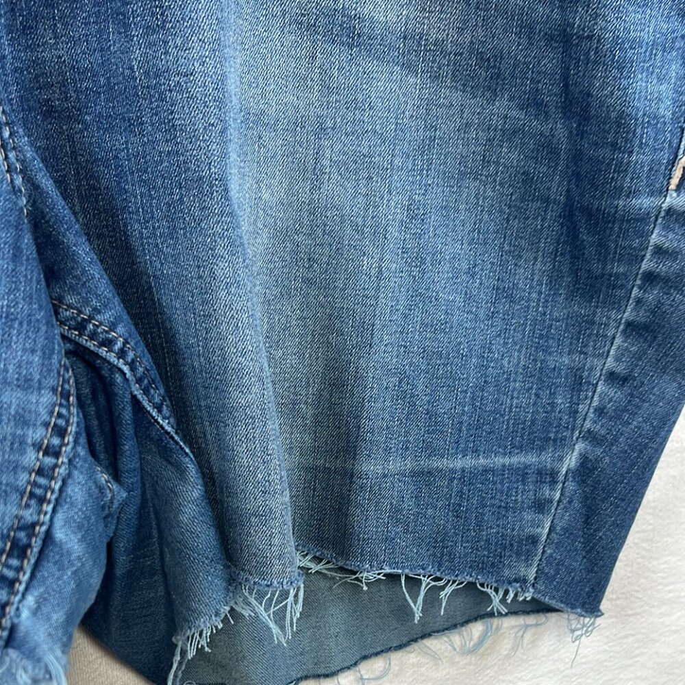 Lane Bryant Plus Size 22R/ Cut Off Jean Shorts 5pockets Boho Hippie Festival - Picture 6 of 11